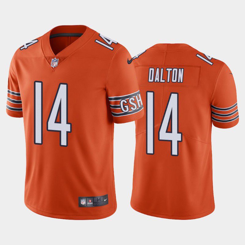 Men Chicago Bears 14 Andy Dalton Nike Orange Limited NFL Jersey
